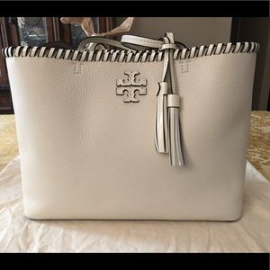 Tory Burch Ivory White McGraw Tote
